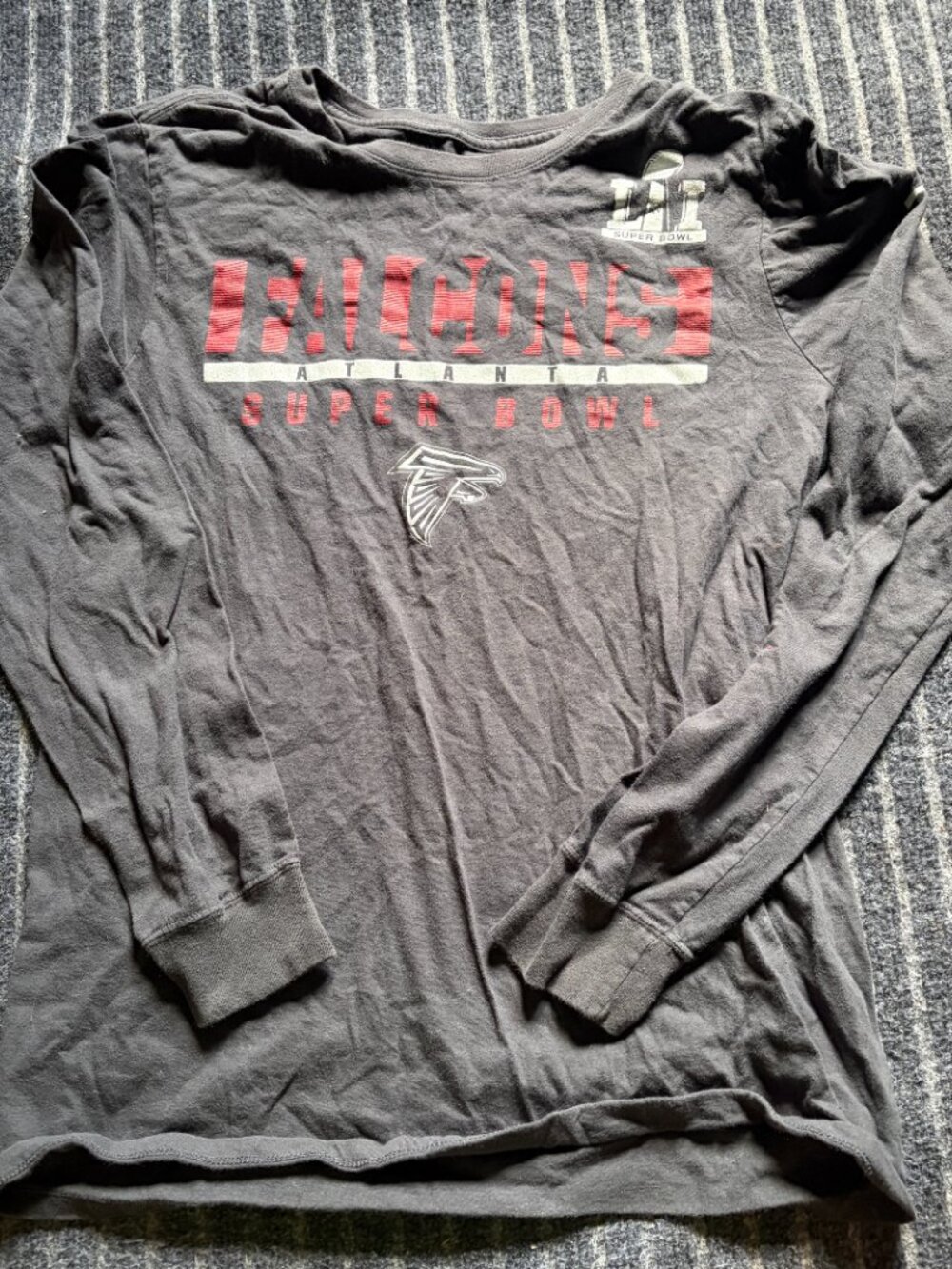 Nike Atlanta Falcons Superbowl LI Long sleeve t shirt Size Small - Picture 8 of 9